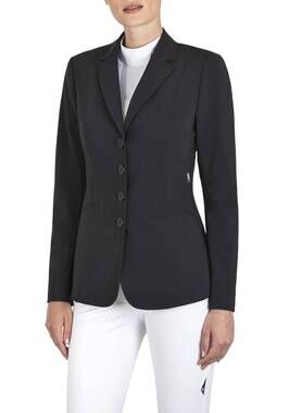 NEW EQUILINE caback micro perforated show jacket in black